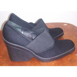 DKNY Donna Karan New York Womens Black Mules/Clogs US 7.5 EUR 38 Heeled textile